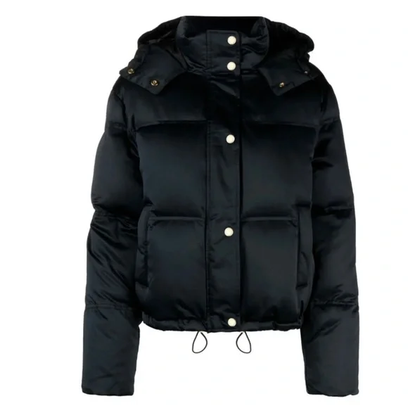 Lauren Ralph Lauren Black Plus Size Satin Puffer Jacket 2X NWT - Picture 1 of 16